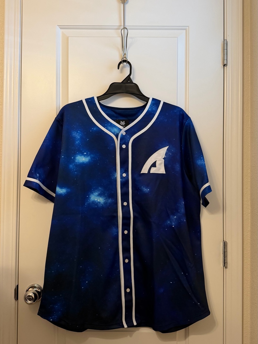 JAUZ Blue Galaxy Shark Squad Baseball Jersey